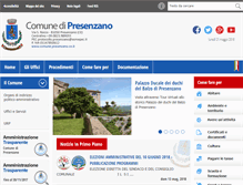 Tablet Screenshot of comune.presenzano.ce.it
